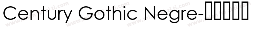 Century Gothic Negre字体转换